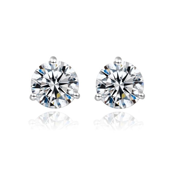 Jewelry - Certified 2ct. t.w. Diamond Earrings 18k White Gold over Italy Silver